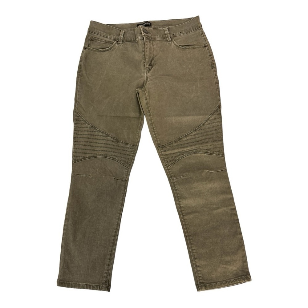Express Pintuck Knee Skinny Jeans